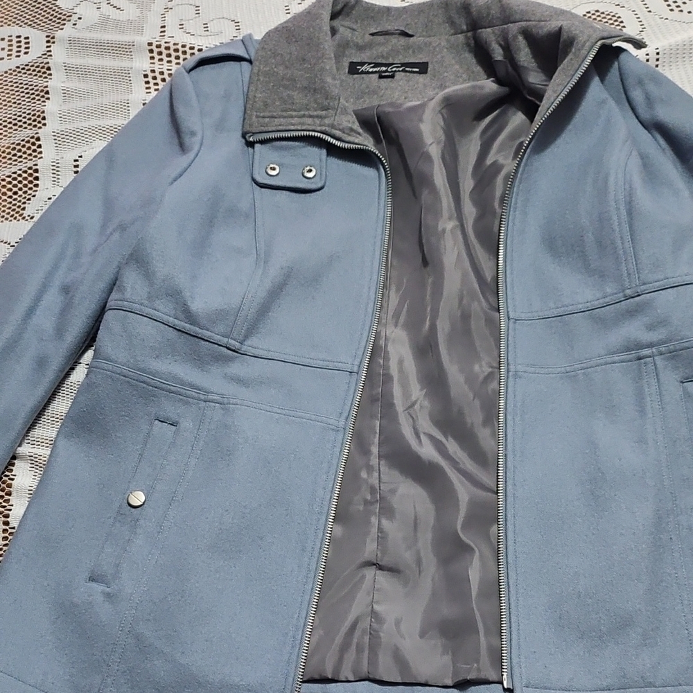 Kenneth Cole New York Blue Pea Coat - Picture 13 of 14